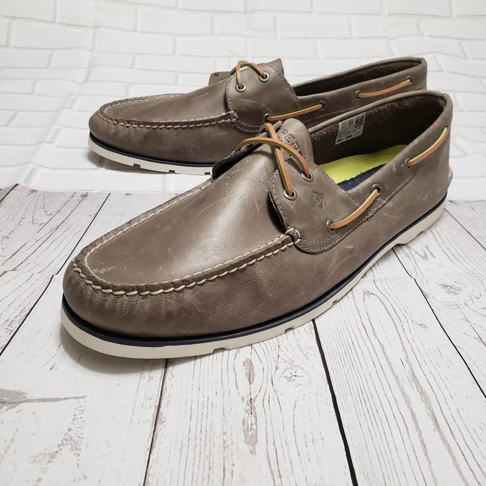 Men's Sperry Top Sider Gray Leeward Sz 16 NWOB